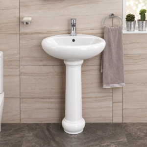 Ivan Series Pedestal Basin - BP-0011 corner