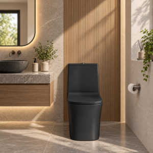 Toby Series One Piece Commode Mate Black - BL-003